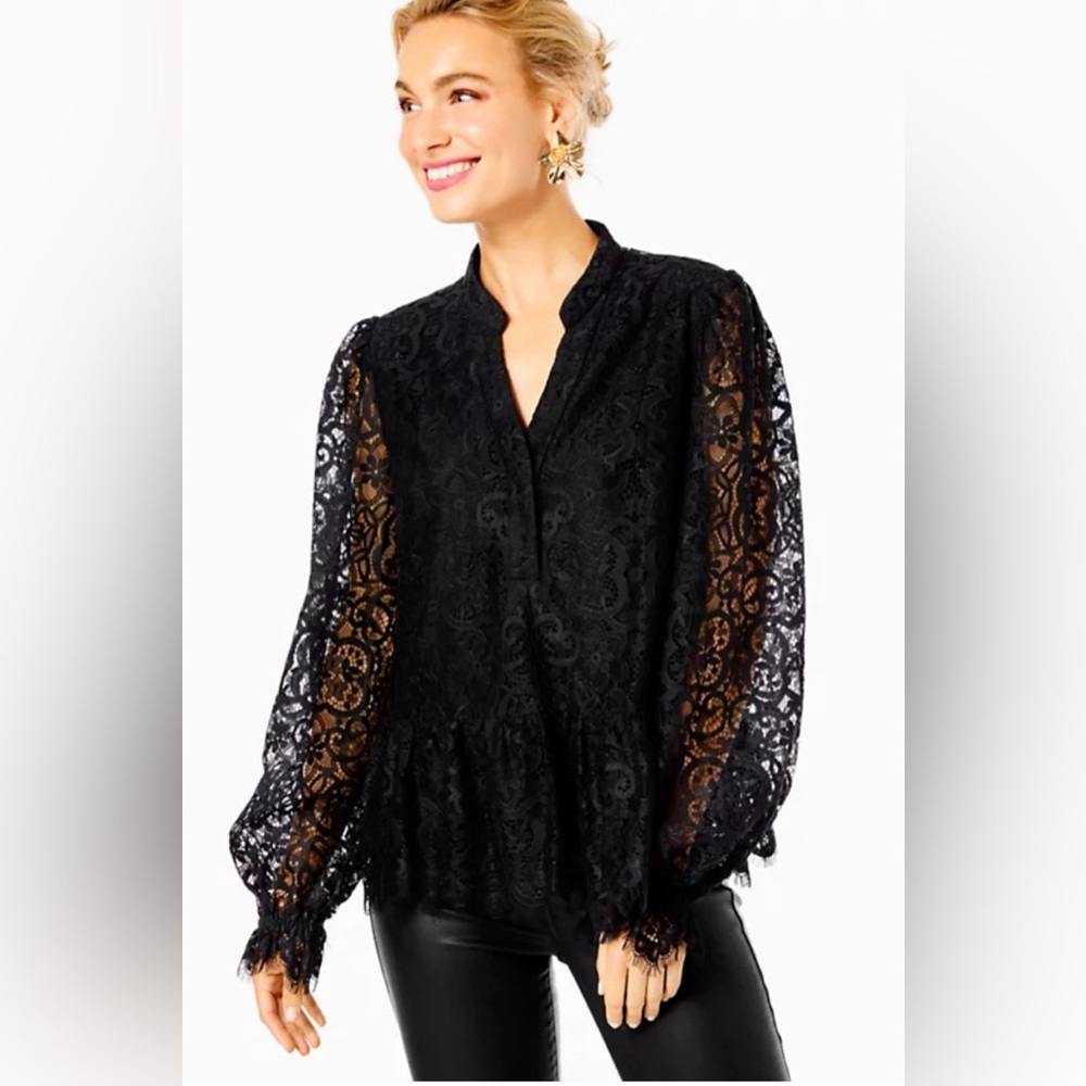 Lilly Pulitzer black carnival top NWT